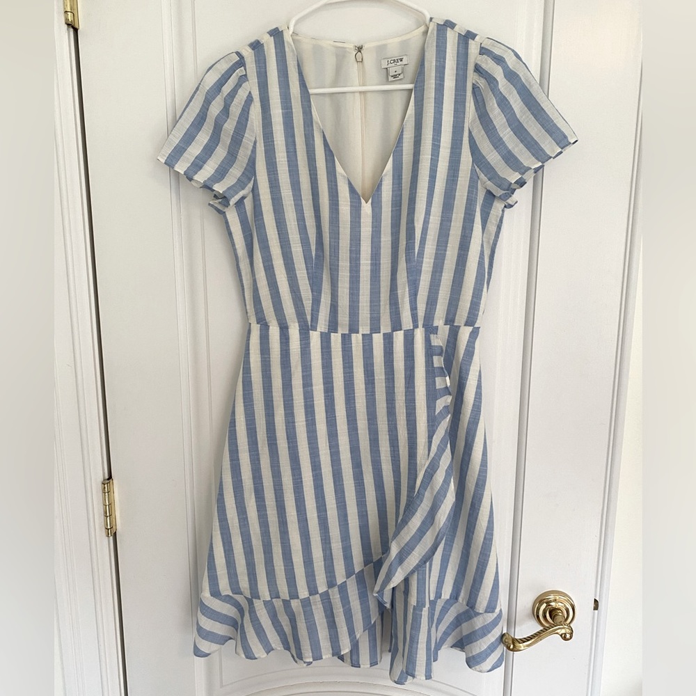 J. Crew Blue & White Striped Dress Size 0